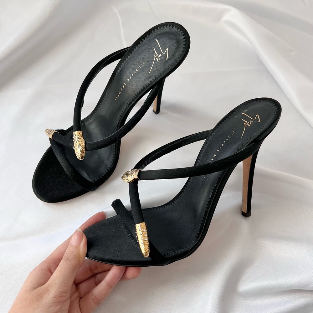 Giuseppe Zanotti Black Snake Heels